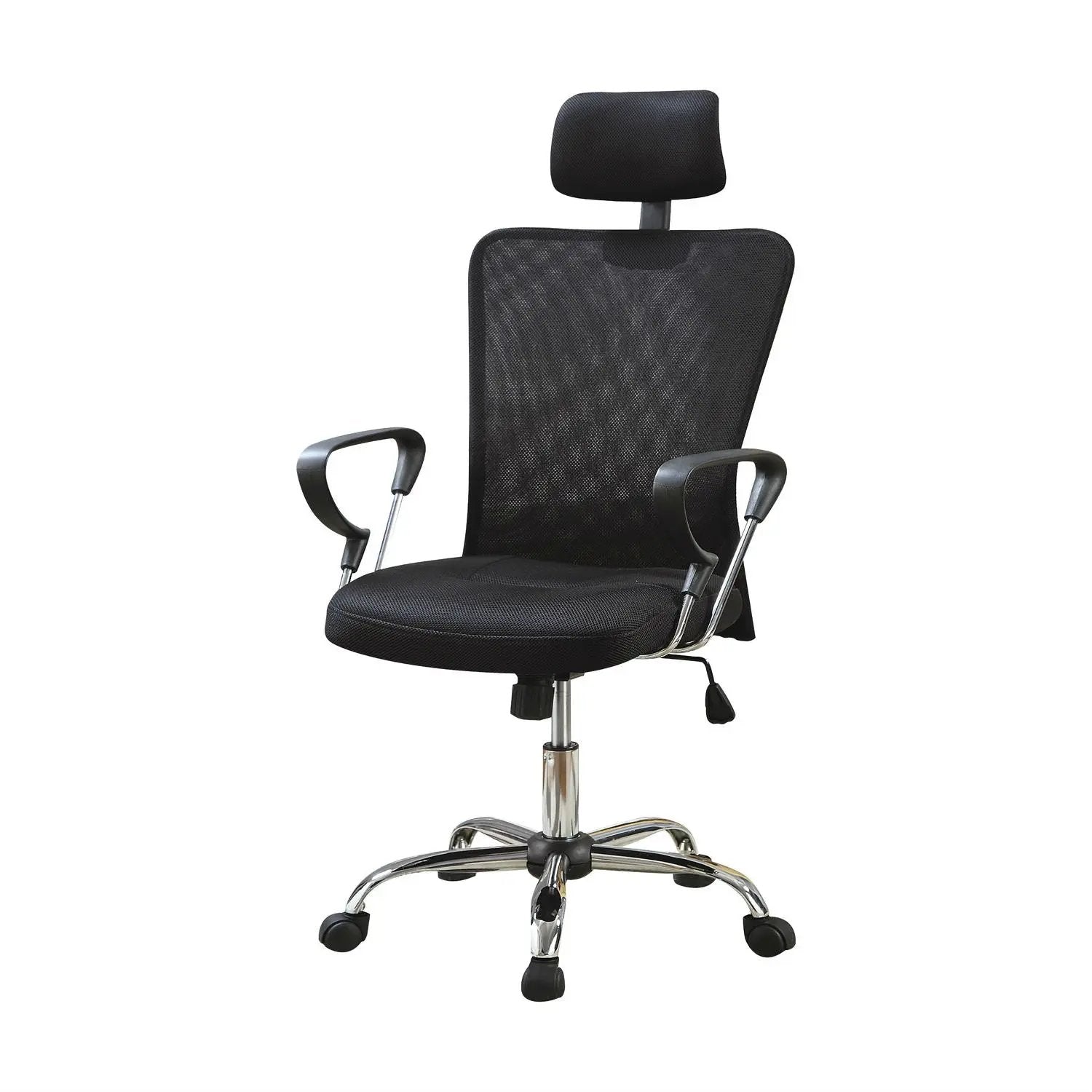 High Back Executive Mesh Office Computer Chair with Headrest in Black by HomePacific