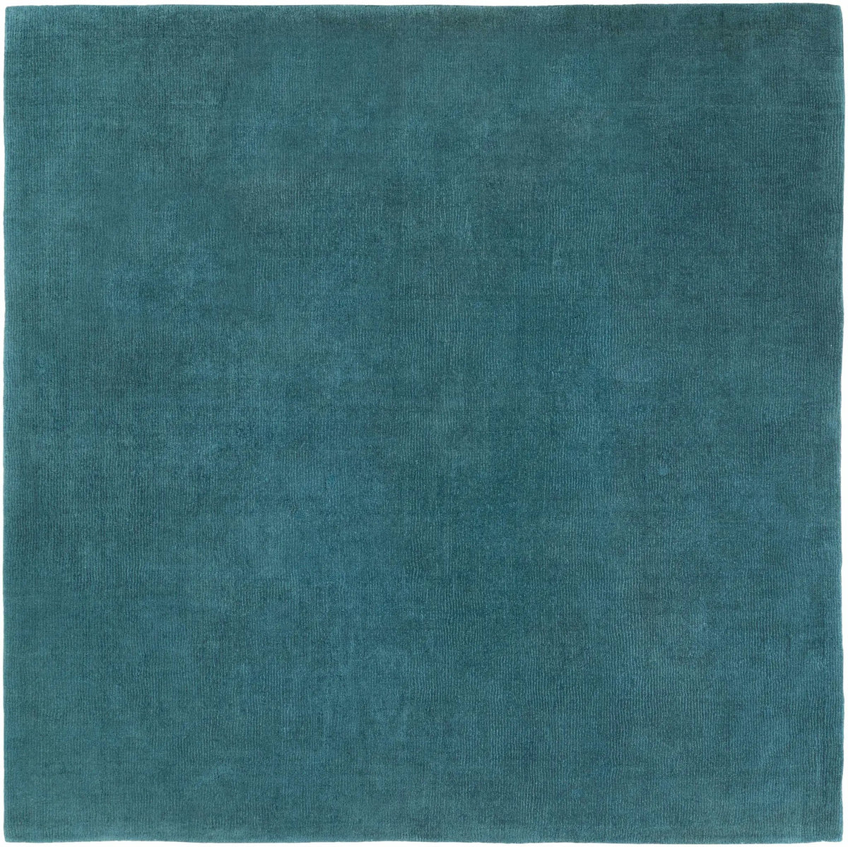 Brockton Solid Teal Wool Rug, photo 6 of 16