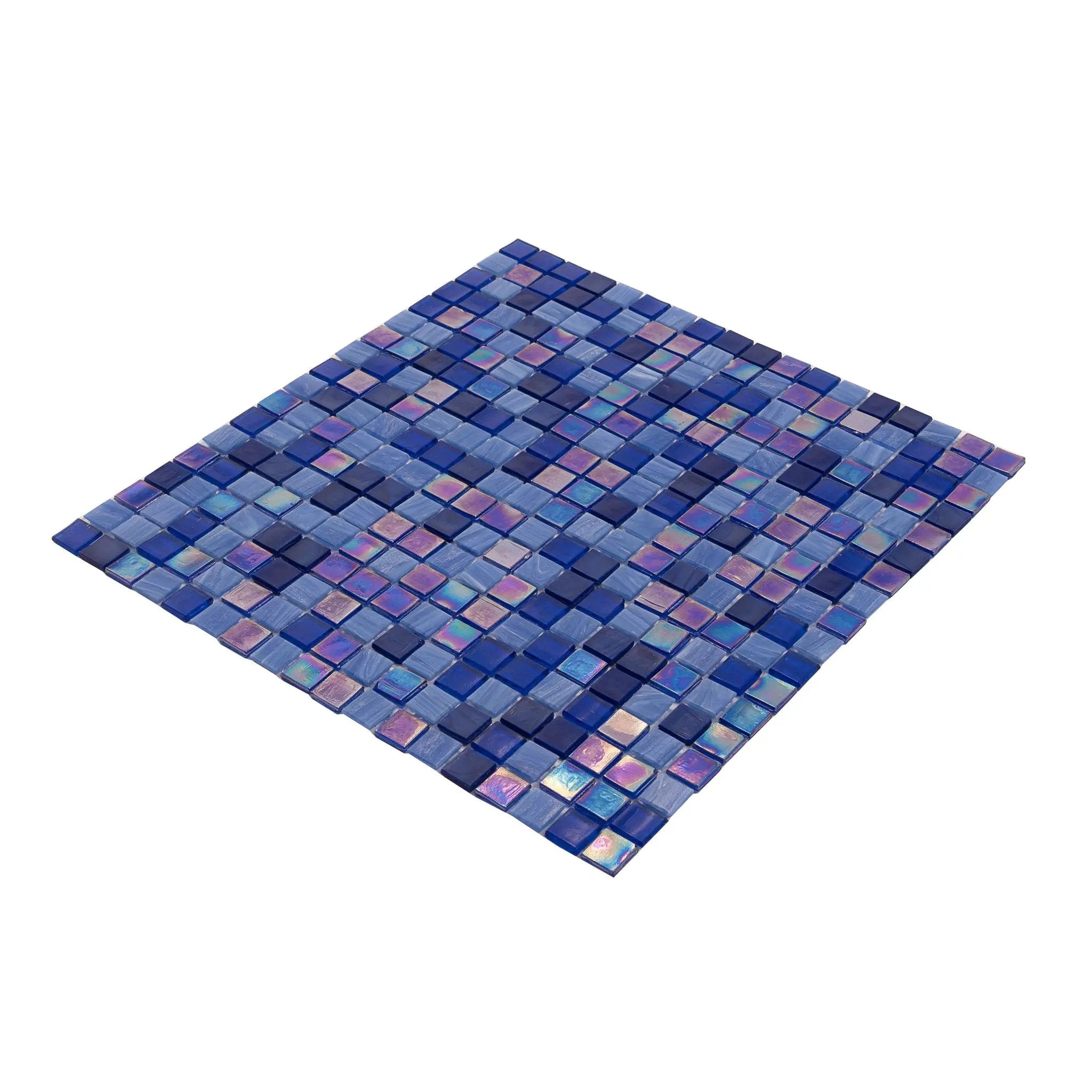 Blue 12x12 Glossy Uniform Square Glass Mosaic Tile (20 pack, 18.69 sq ft/case) by Apollo Tile