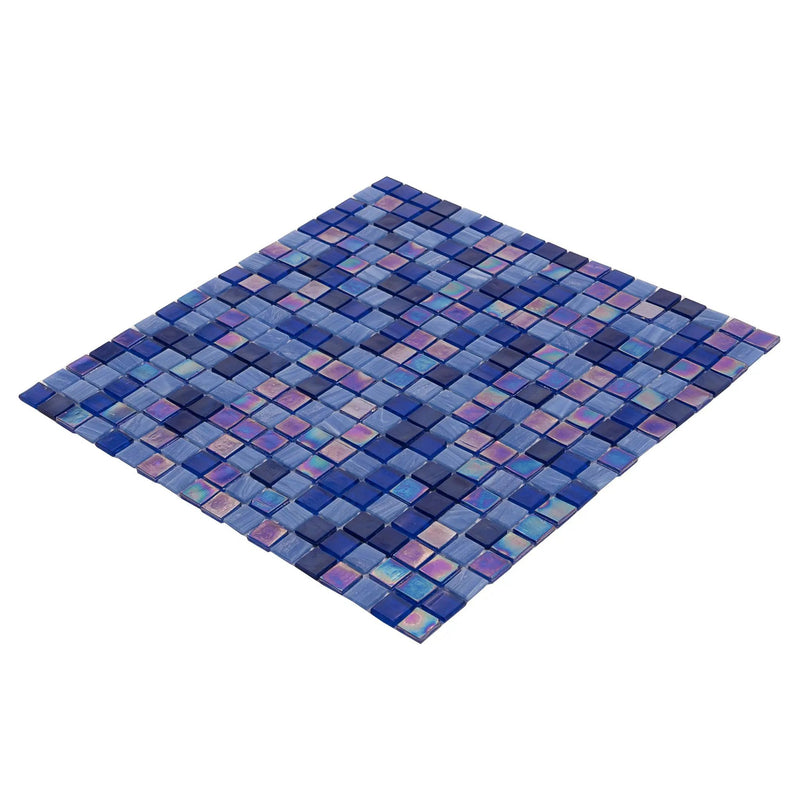 Blue 12x12 Glossy Uniform Square Glass Mosaic Tile (20 pack, 18.69 sq ft/case) by Apollo Tile