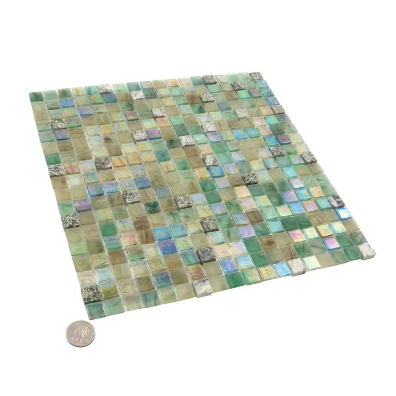 Emerald Green 12x12 Glossy Uniform Square Glass Mosaic Tile (10 pack, 9.3 sq ft/case) by Apollo Tile