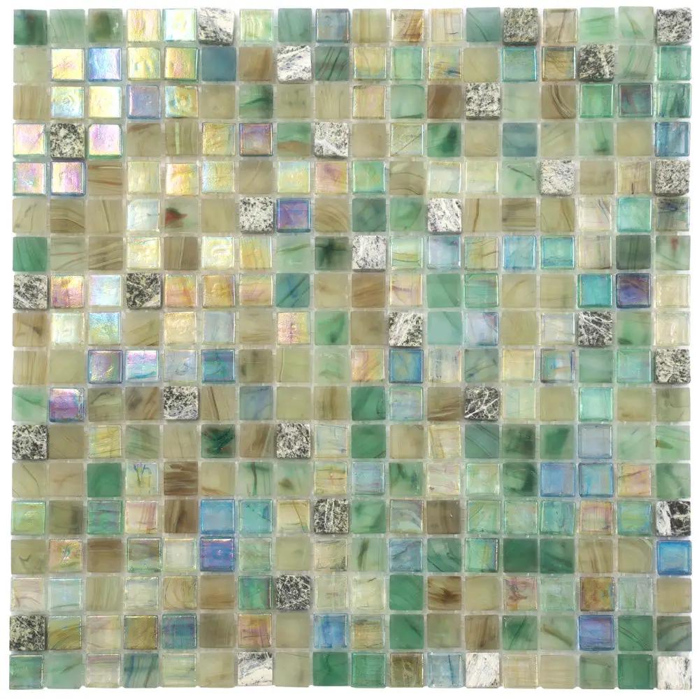 Emerald Green 12x12 Glossy Uniform Square Glass Mosaic Tile (10 pack, 9.3 sq ft/case) by Apollo Tile