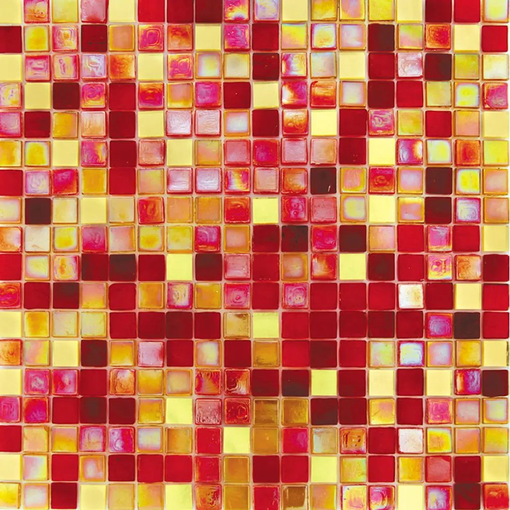 Red Yellow 12x12 Glossy Uniform Square Glass Mosaic Tile (20 pack, 18.69 sq ft/case) by Apollo Tile