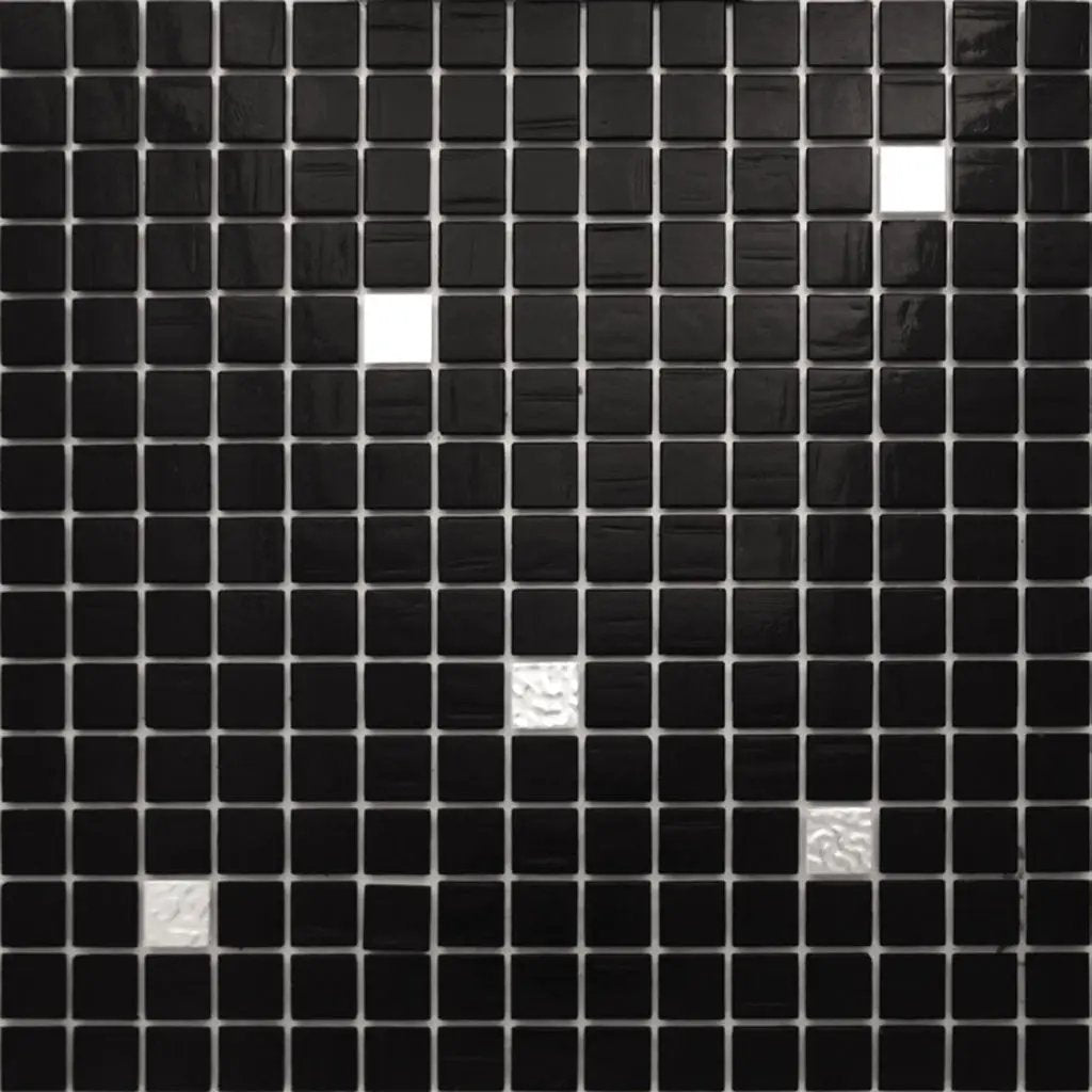 Black White 12x12 Glossy Uniform Square Glass Mosaic Tile (20 pack, 20 sq ft/case) by Apollo Tile