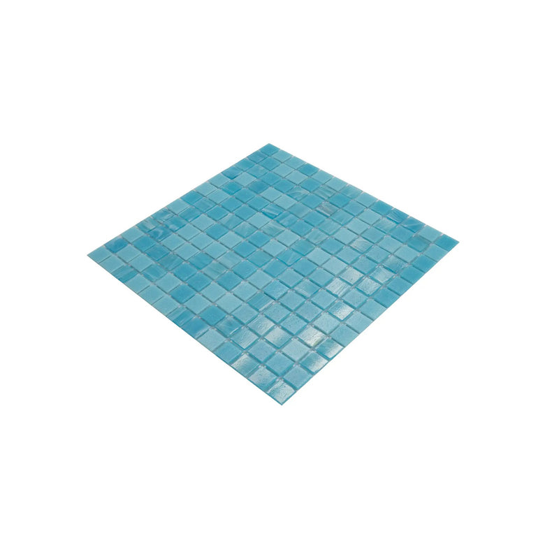 Arctic Blue 12x12 Uniform Square Glossy Glass Mosaic Tile (20 pack, 20 sq ft/case) by Apollo Tile
