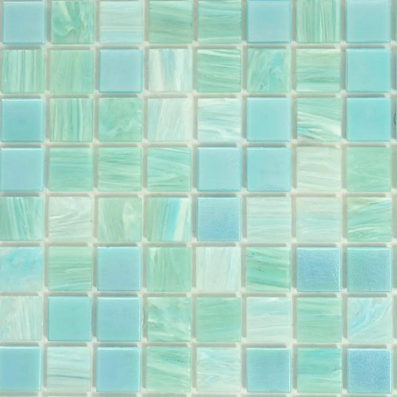Baby Blue 12x12 Uniform Square Glossy Glass Mosaic Tile (20 pack, 20 sq ft/case) by Apollo Tile