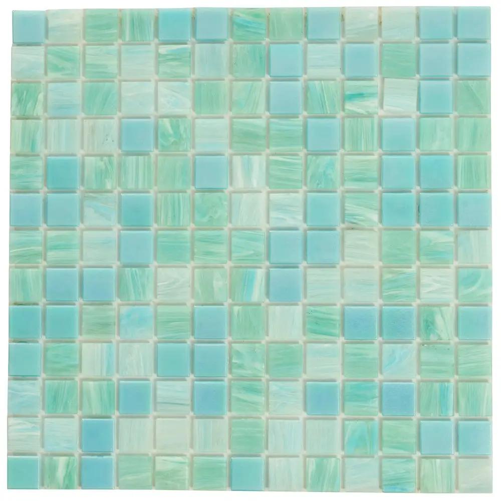 Baby Blue 12x12 Uniform Square Glossy Glass Mosaic Tile (20 pack, 20 sq ft/case) by Apollo Tile