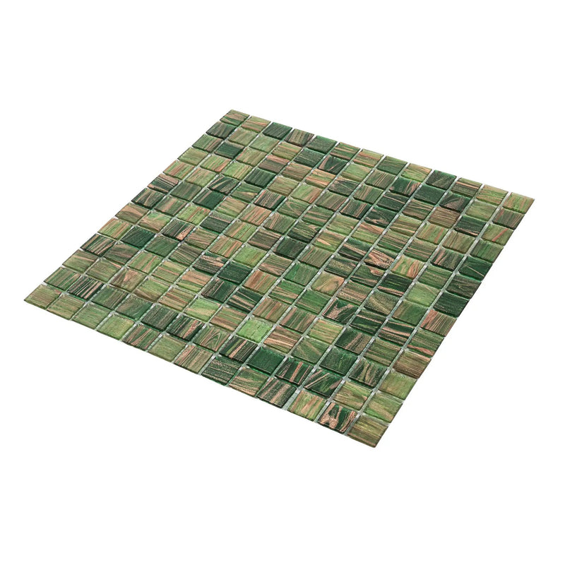 Moss Green 12x12 Glossy Uniform Square Glass Mosaic Tile (20 pack, 20 sq ft/case) by Apollo Tile