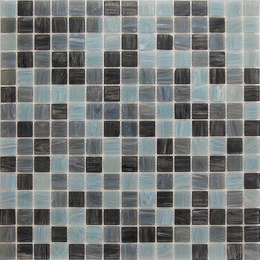 Dark Gray 12x12 Glossy Uniform Square Glass Mosaic Tile (20 pack, 20 sq ft/case) by Apollo Tile