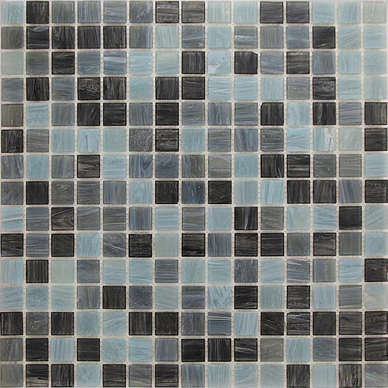 Dark Gray 12x12 Glossy Uniform Square Glass Mosaic Tile (20 pack, 20 sq ft/case) by Apollo Tile
