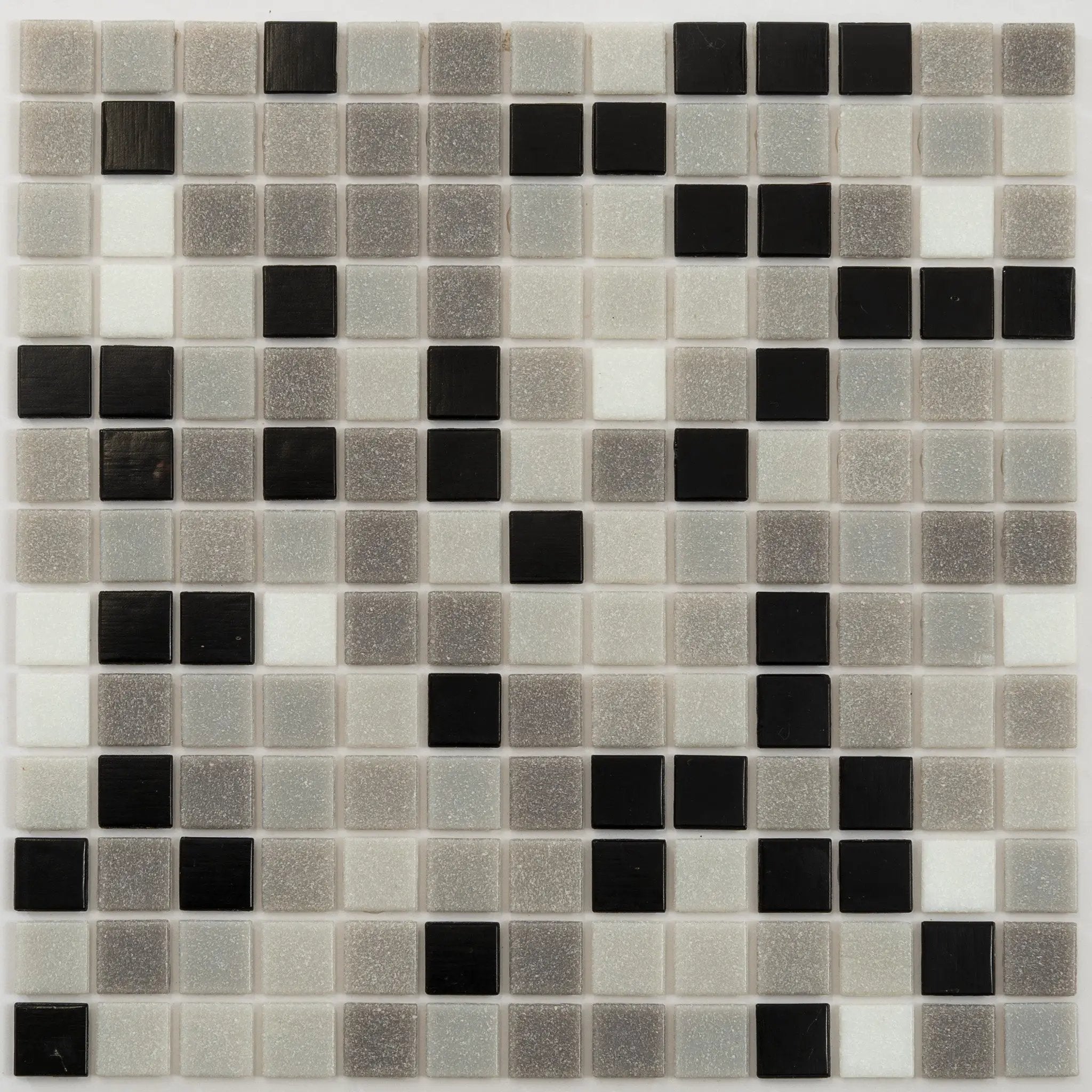 Gray Black 12x12 Glossy Uniform Square Glass Mosaic Tile (20 pack, 20 sq ft/case) by Apollo Tile