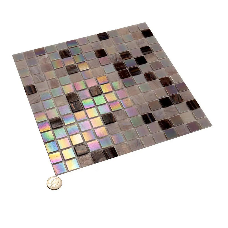 Crepe Pink 12x12 Glossy Uniform Square Glass Mosaic Tile (20 pack, 20 sq ft/case) by Apollo Tile