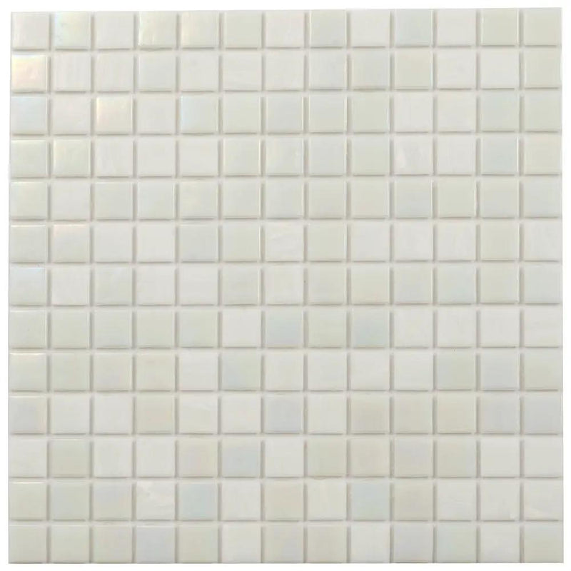 Cotton White 12x12 Glossy Square Glass Mosaic Tile (20 pack, 20 sq ft/case) by Apollo Tile