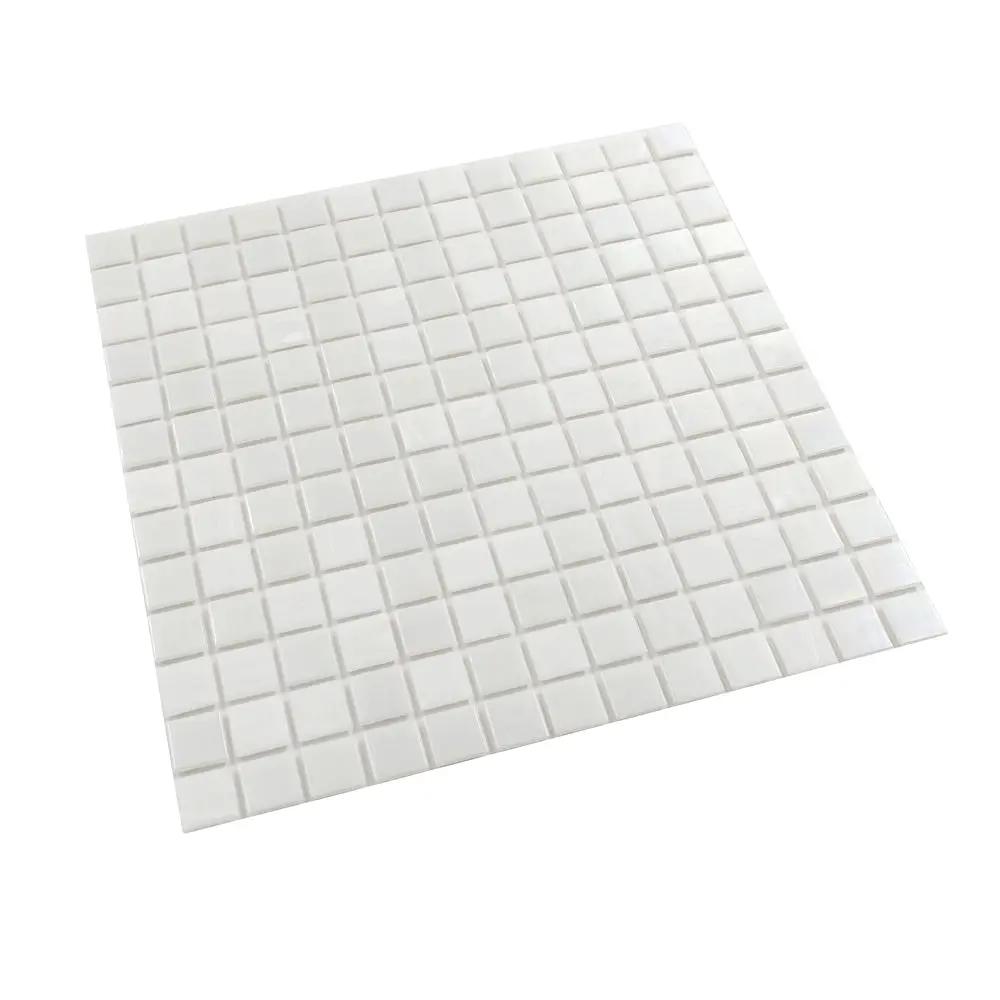 Cotton White 12x12 Glossy Square Glass Mosaic Tile (20 pack, 20 sq ft/case) by Apollo Tile