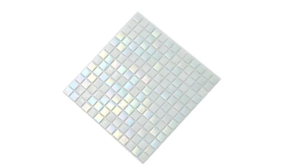 Cotton White 12x12 Glossy Square Glass Mosaic Tile (20 pack, 20 sq ft/case) by Apollo Tile