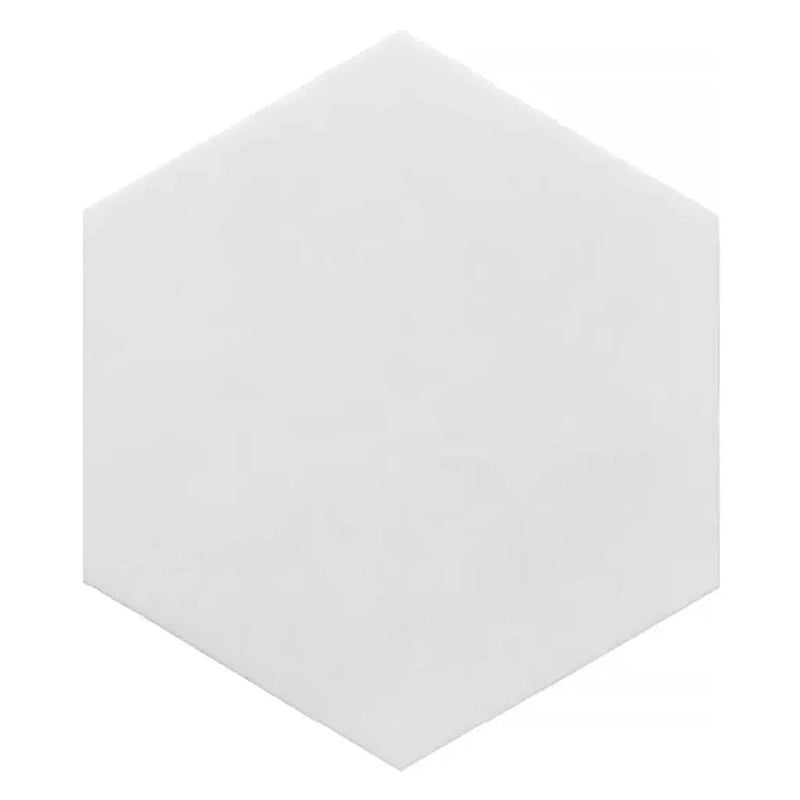 Snow White 10x10 Honed Hexagon Thassos Marble Tile (5 pack, 2.95 sq ft/case) by Apollo Tile