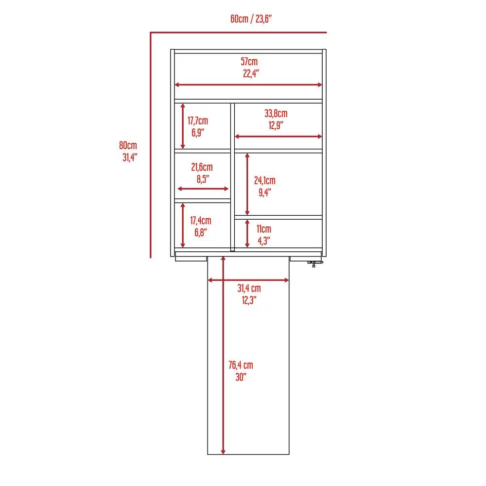 Wall Foldable Table with Multiple Shelves by HouseOfZazla