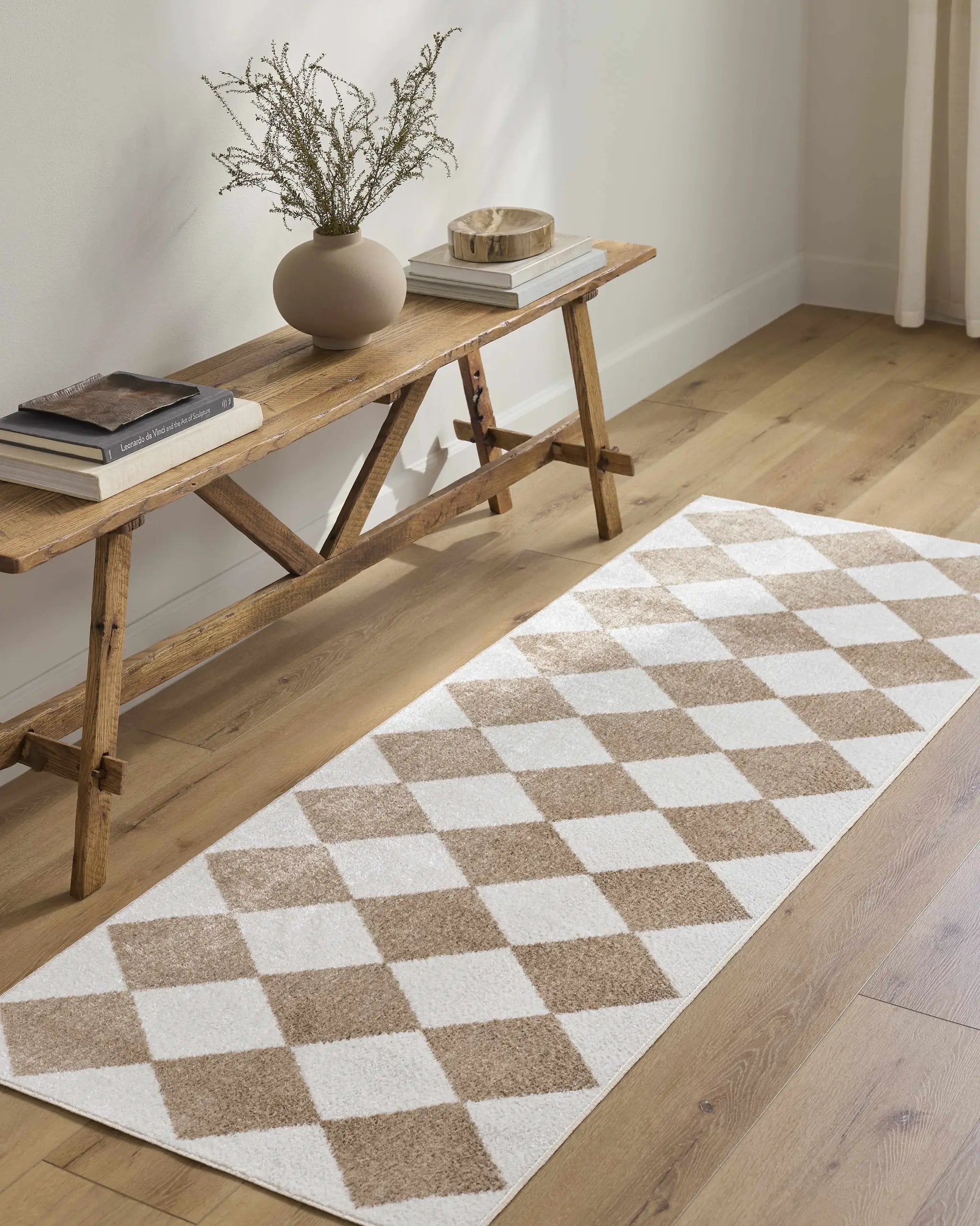 Ulric Brown Diamond Washable Area Rug by Boutique Rugs