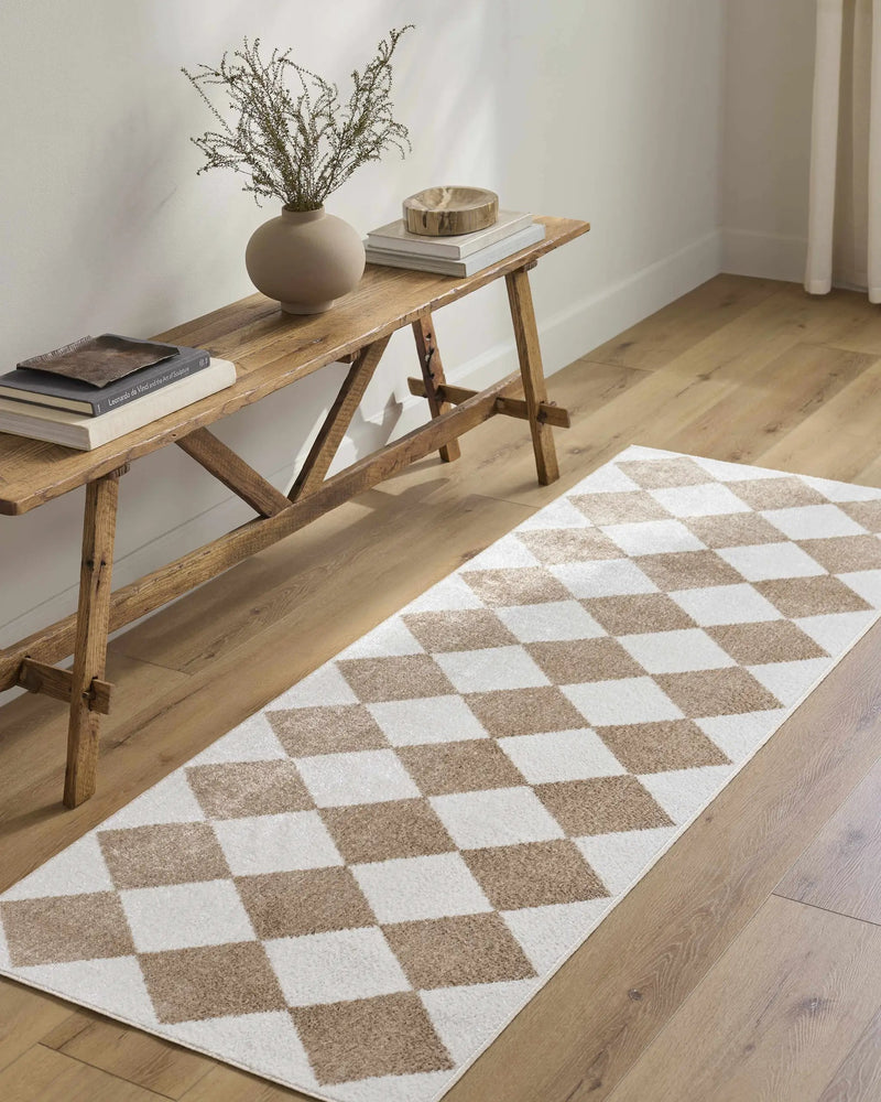 Ulric Brown Diamond Washable Area Rug by Boutique Rugs