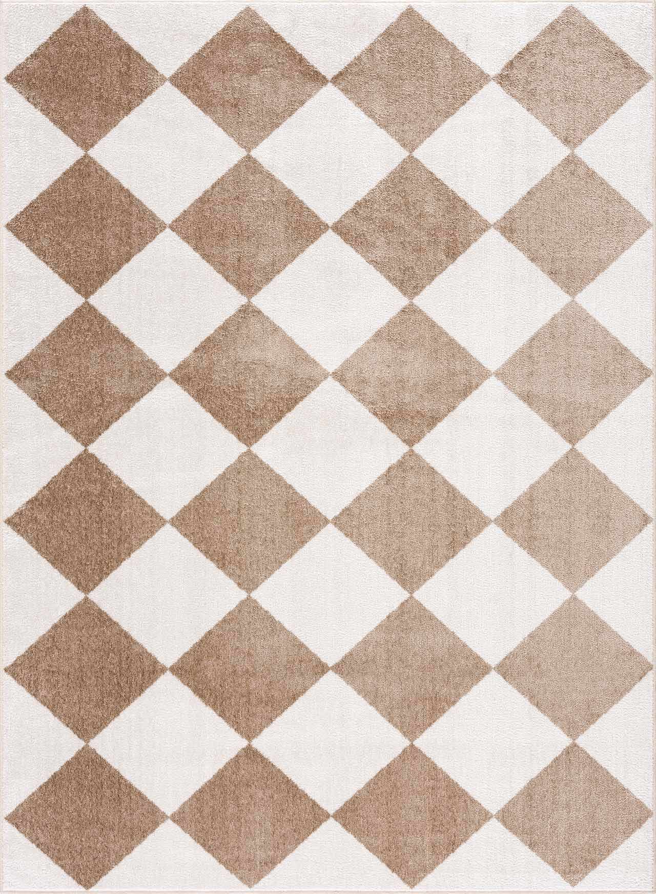 Ulric Brown Diamond Washable Area Rug by Boutique Rugs