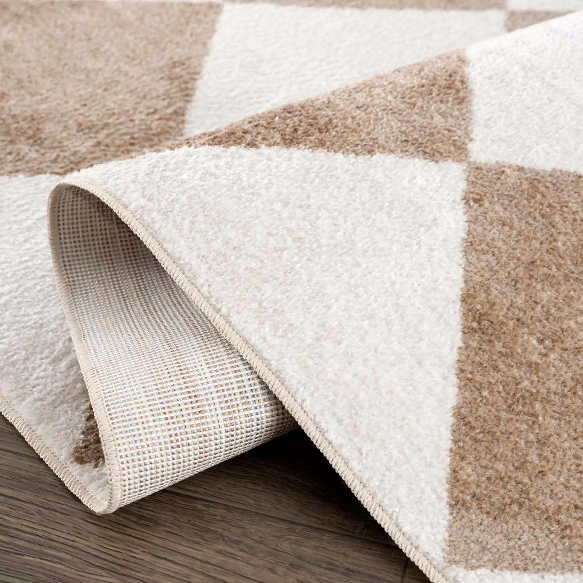 Ulric Brown Diamond Washable Area Rug, photo 5 of 15