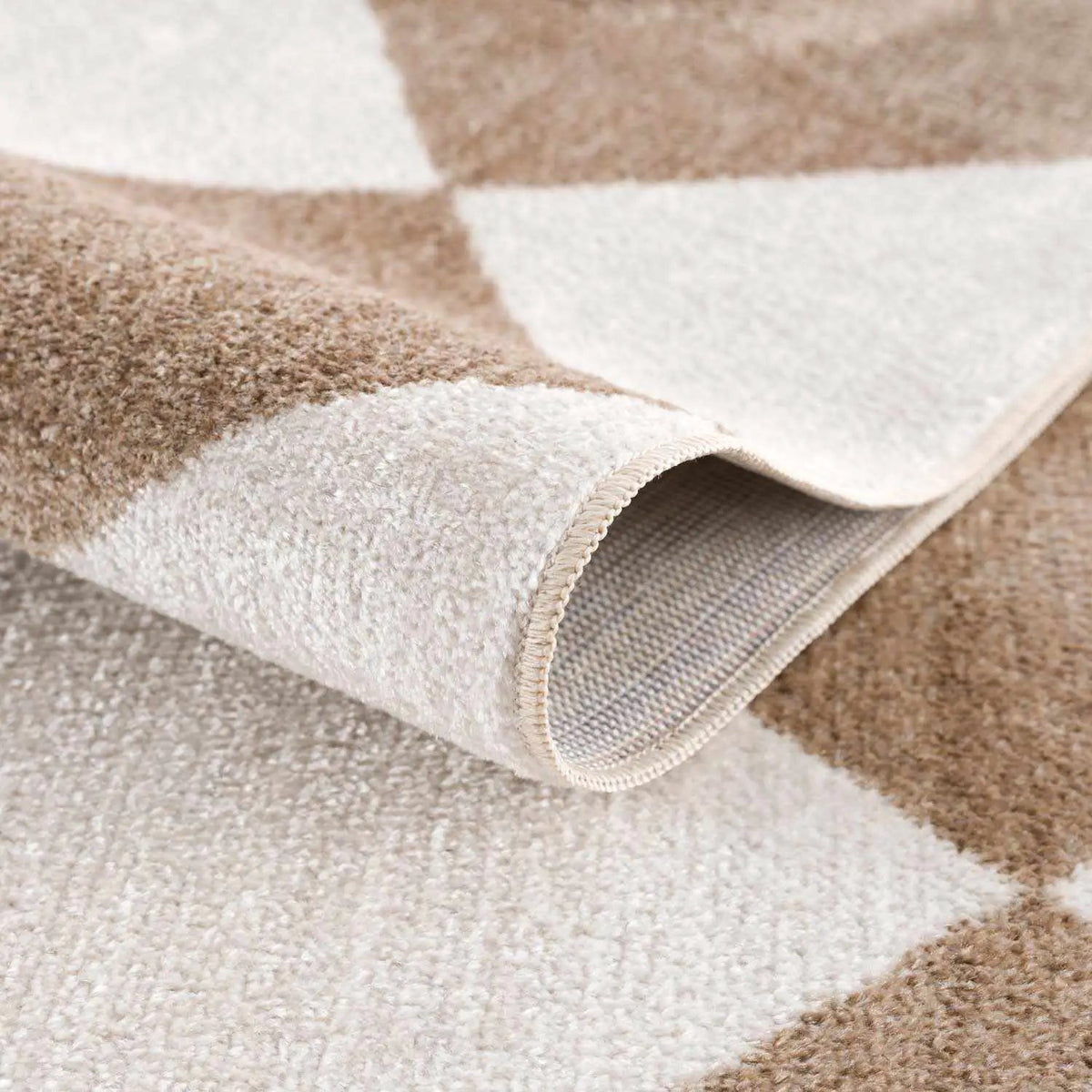 Ulric Brown Diamond Washable Area Rug, photo 4 of 15