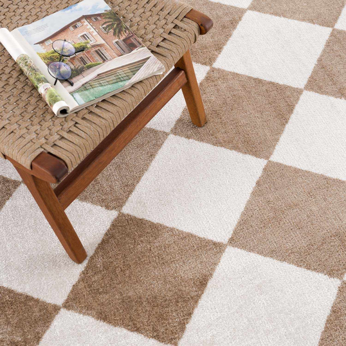 Ulric Brown Diamond Washable Area Rug, photo 7 of 15