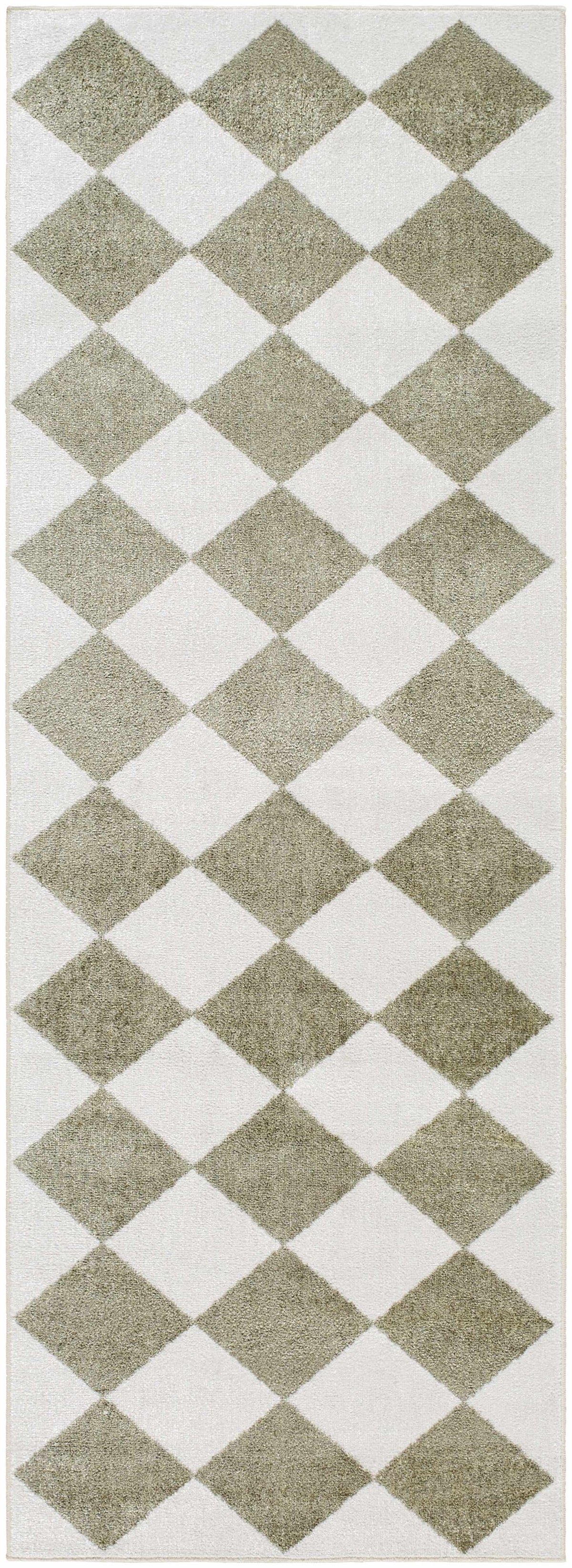 Ulric Green Diamond Washable Area Rug, photo 15 of 15