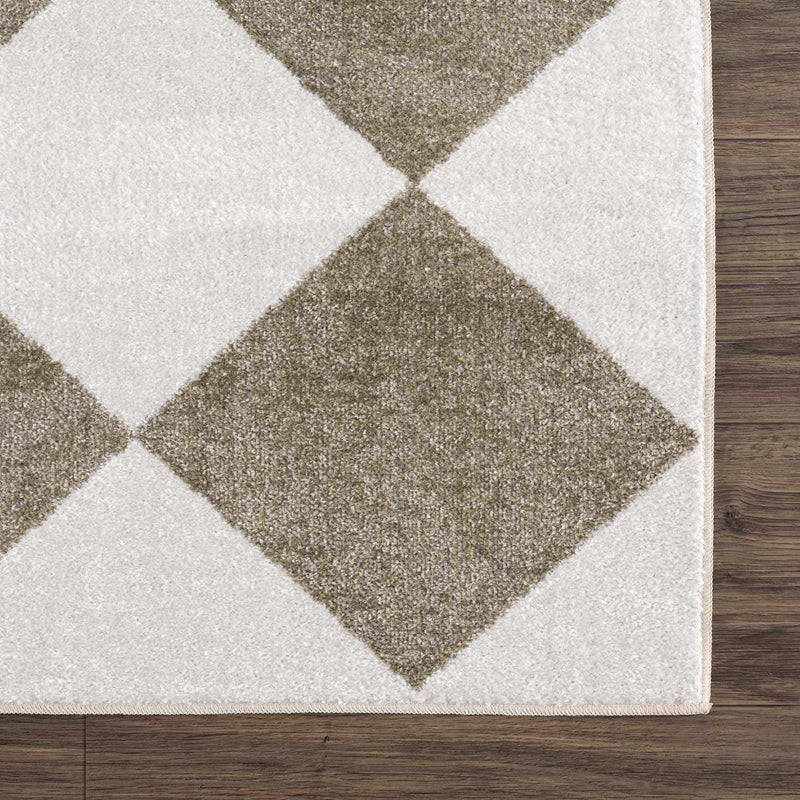 Ulric Green Diamond Washable Area Rug by Boutique Rugs