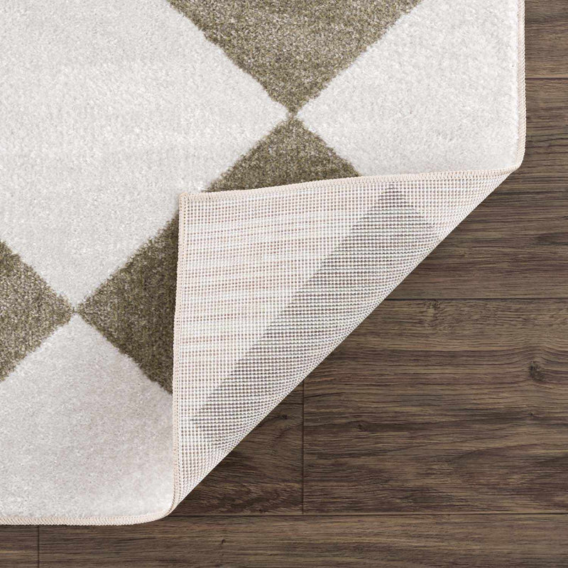 Ulric Green Diamond Washable Area Rug by Boutique Rugs