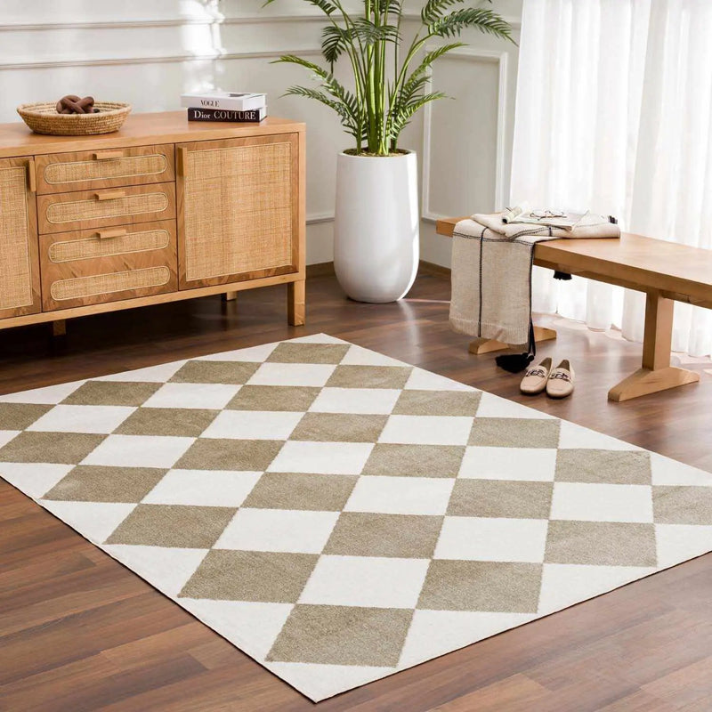 Ulric Green Diamond Washable Area Rug by Boutique Rugs