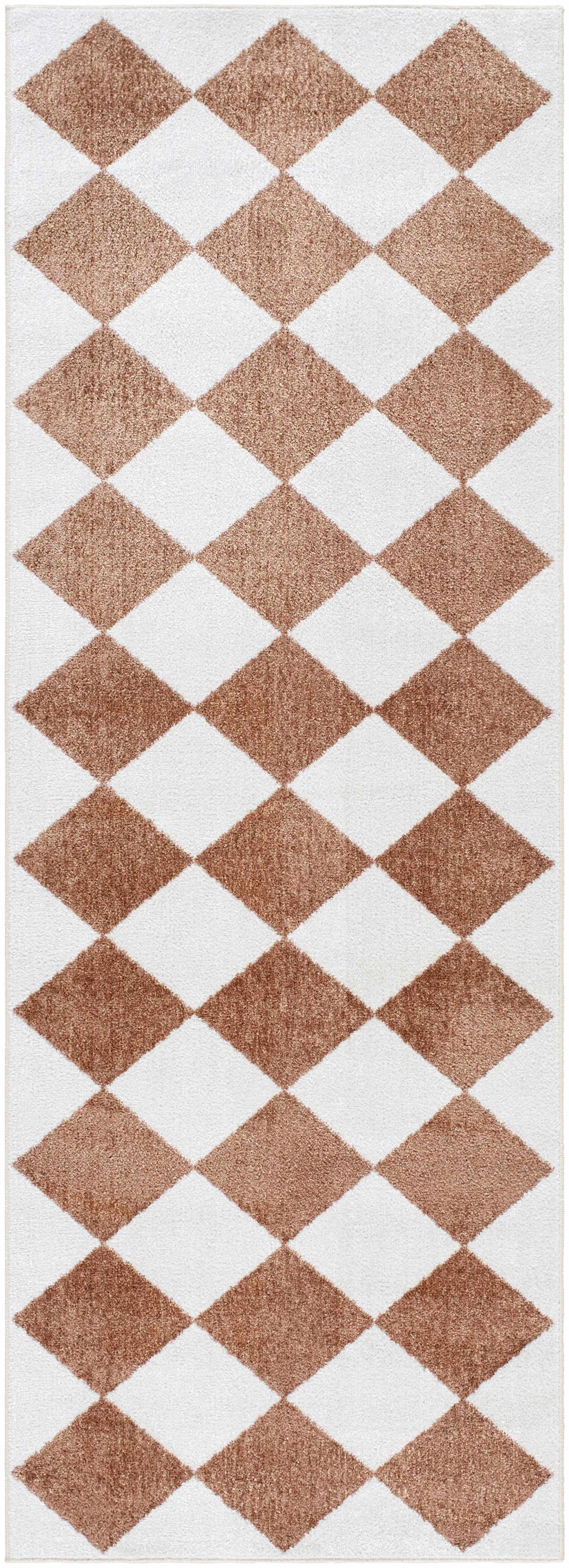 Ulric Chestnut Diamond Washable Area Rug, photo 10 of 13