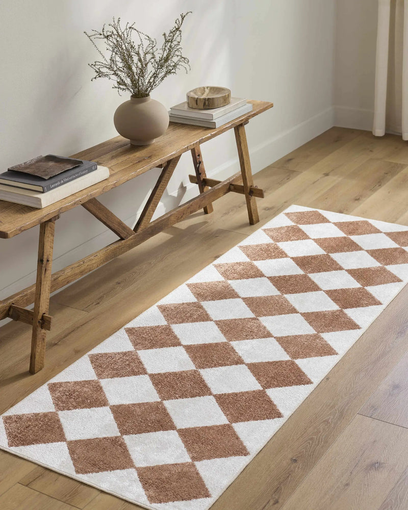 Ulric Chestnut Diamond Washable Area Rug by Boutique Rugs