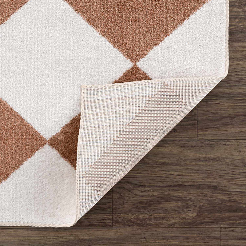 Ulric Chestnut Diamond Washable Area Rug by Boutique Rugs