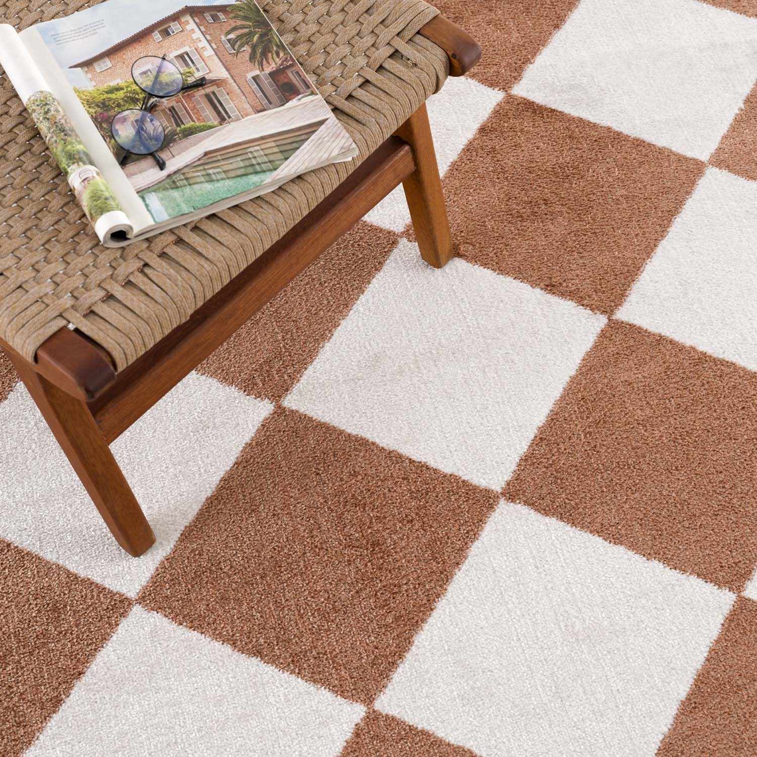 Ulric Chestnut Diamond Washable Area Rug by Boutique Rugs