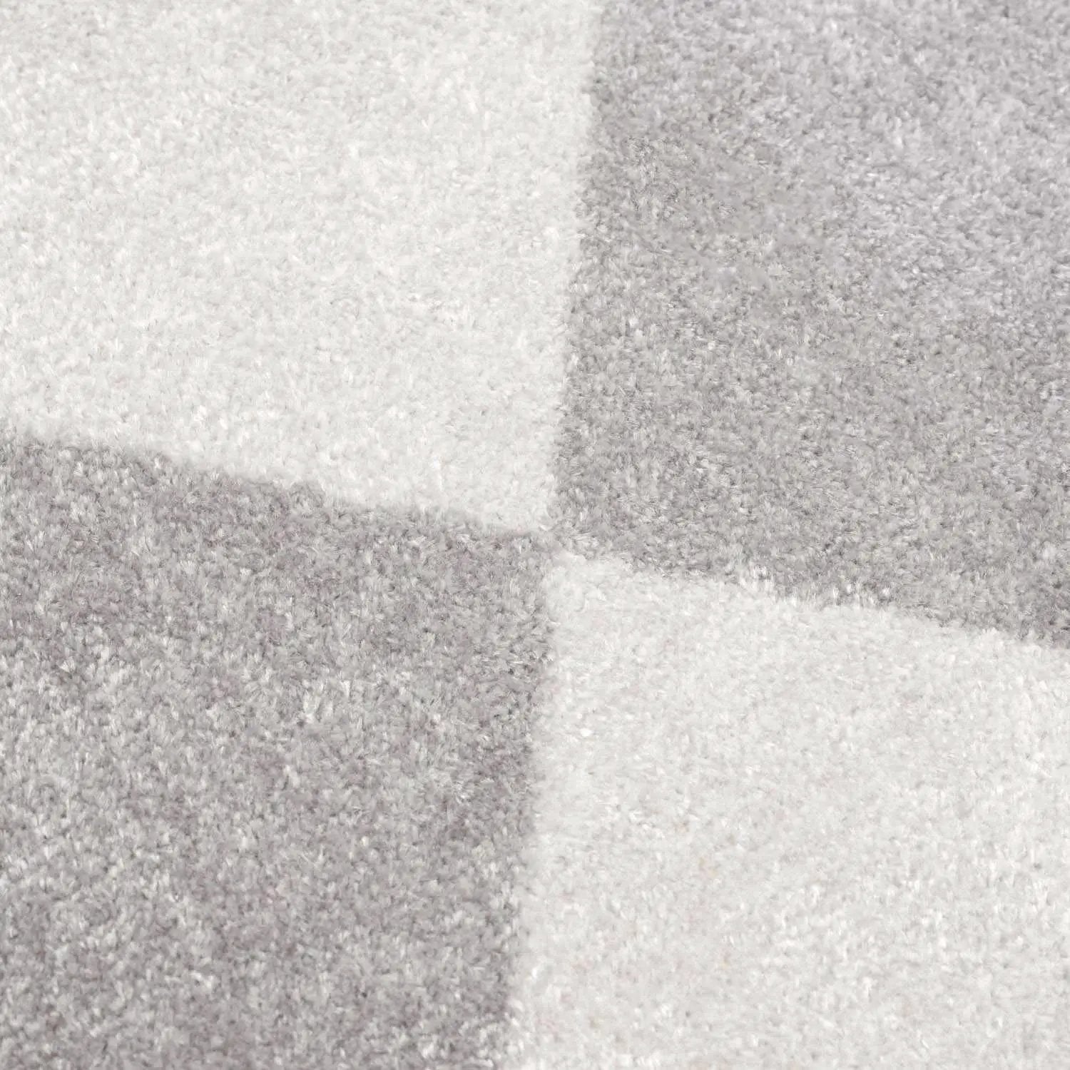 Ulric Light Gray Diamond Washable Area Rug by Boutique Rugs