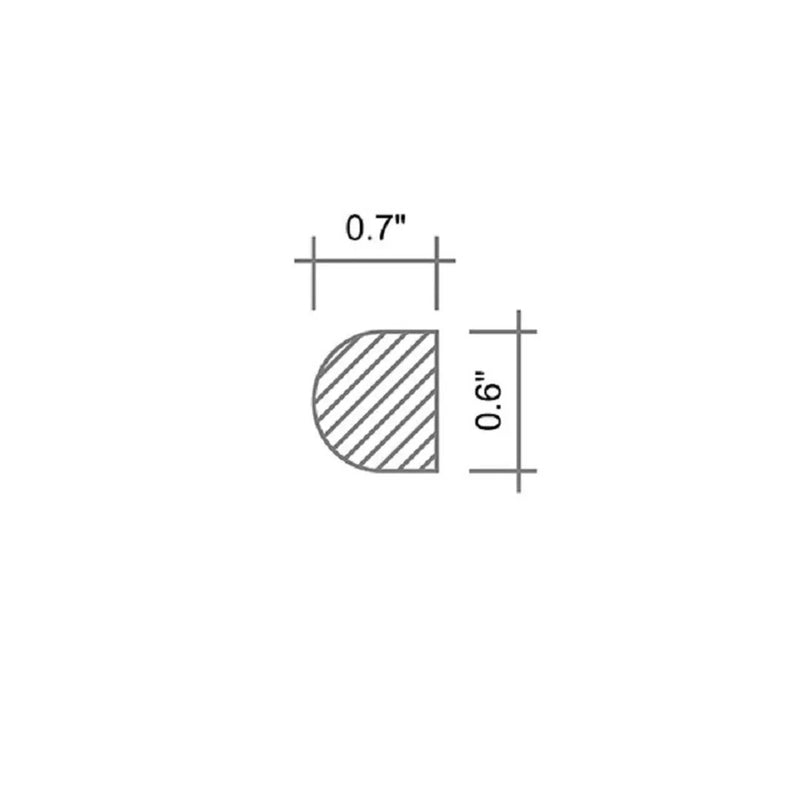 Gray 0.5x12 Polished Equator Pencil Marble Tile Trim (10 pack, 0.5 sq ft/case) by Apollo Tile