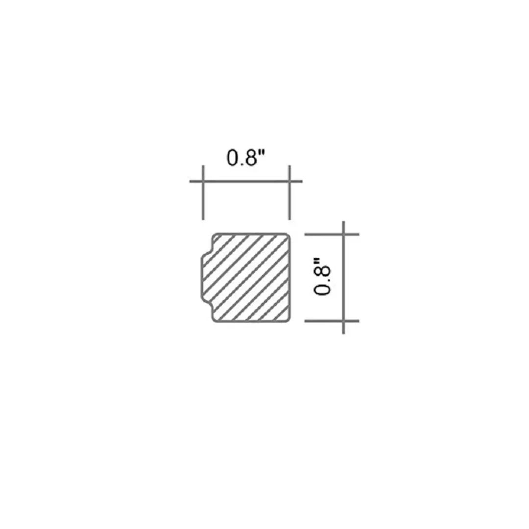 Light Gray 0.8x12 Polished Equator Pencil Marble Tile Trim (10 pack, 0.667 sq ft/case) by Apollo Tile