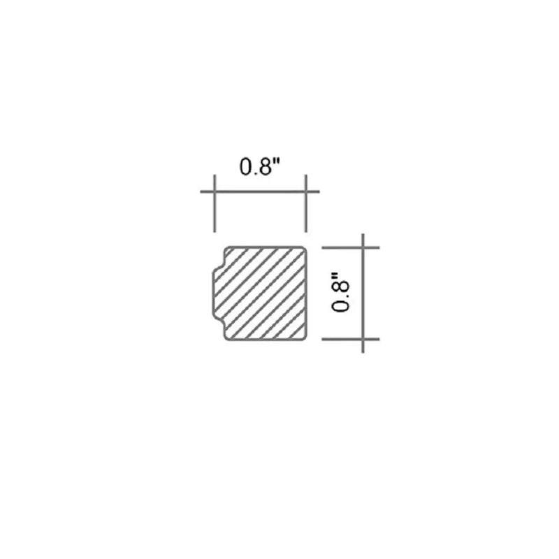 Light Gray 0.8x12 Polished Equator Pencil Marble Tile Trim (10 pack, 0.667 sq ft/case) by Apollo Tile
