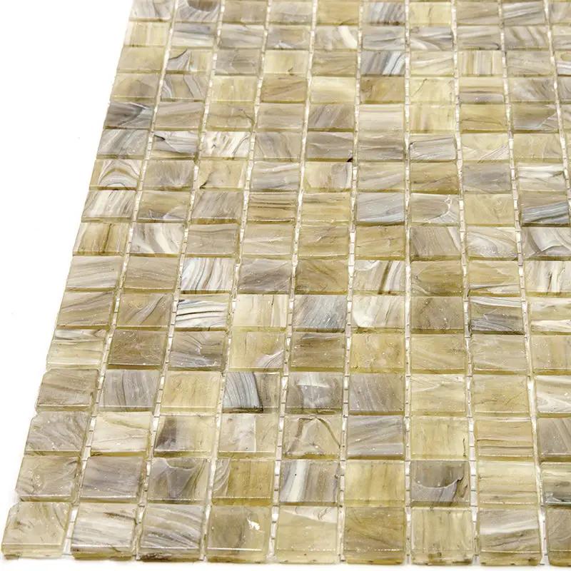 Golden Brown 12x12 Glossy Uniform Square Glass Mosaic Tile (20 pack, 18.69 sq ft/case) by Apollo Tile