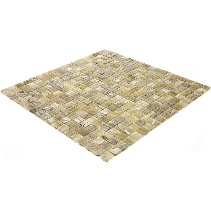Golden Brown 12x12 Glossy Uniform Square Glass Mosaic Tile (20 pack, 18.69 sq ft/case) by Apollo Tile