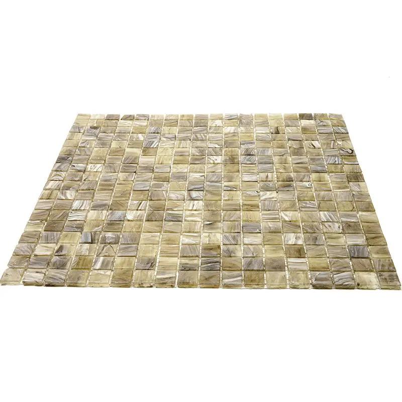 Golden Brown 12x12 Glossy Uniform Square Glass Mosaic Tile (20 pack, 18.69 sq ft/case) by Apollo Tile