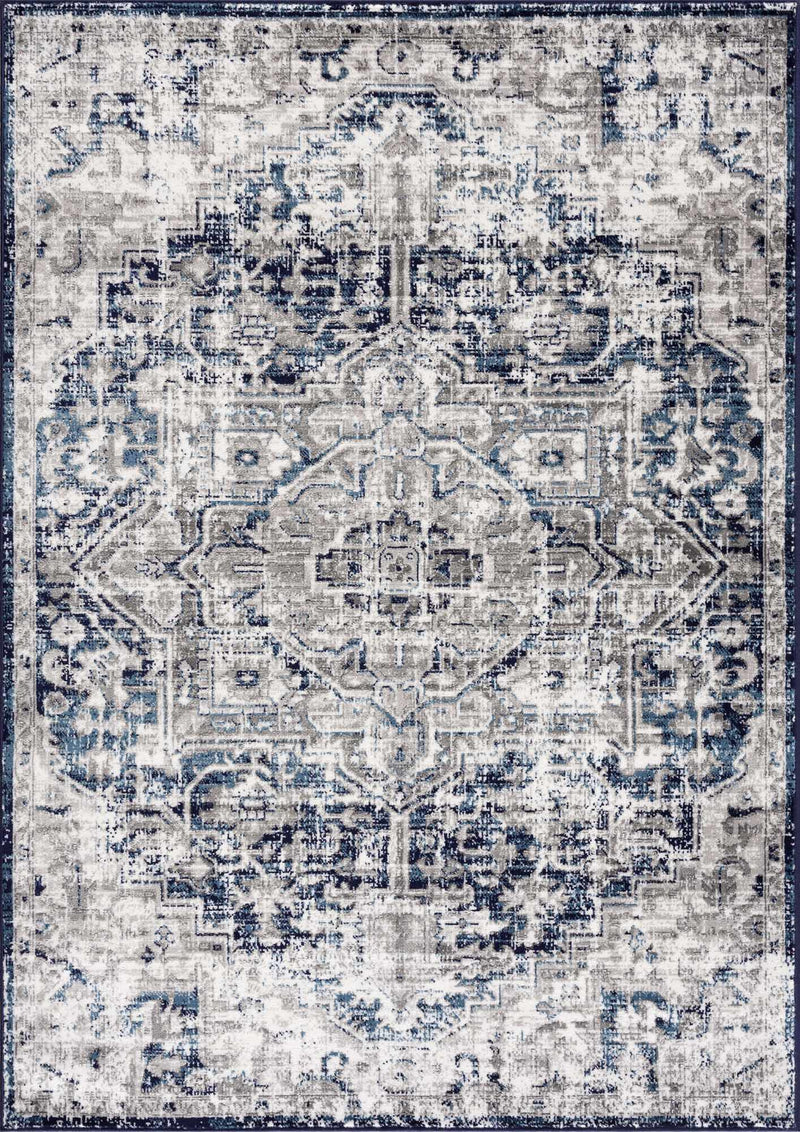 Buenaventura Navy Area Rug - Clearance by Boutique Rugs
