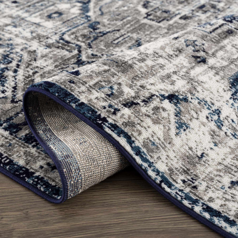 Buenaventura Navy Area Rug by Hauteloom