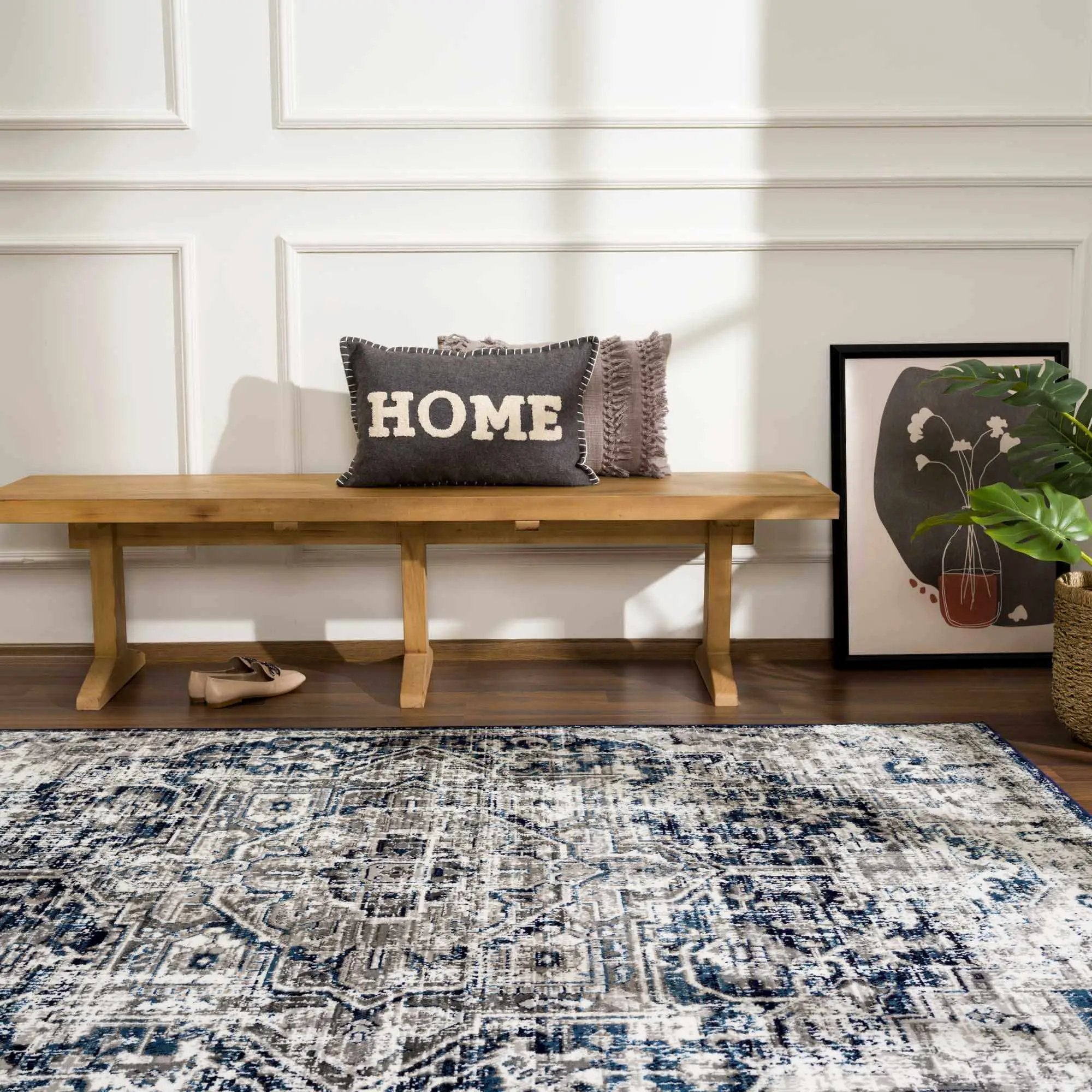 Buenaventura Navy Area Rug - Clearance by Boutique Rugs