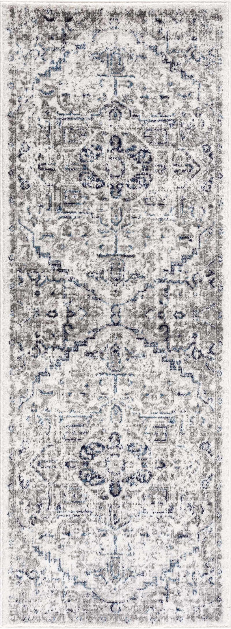 Buenaventura Cream & Navy Area Rug - Clearance by Boutique Rugs