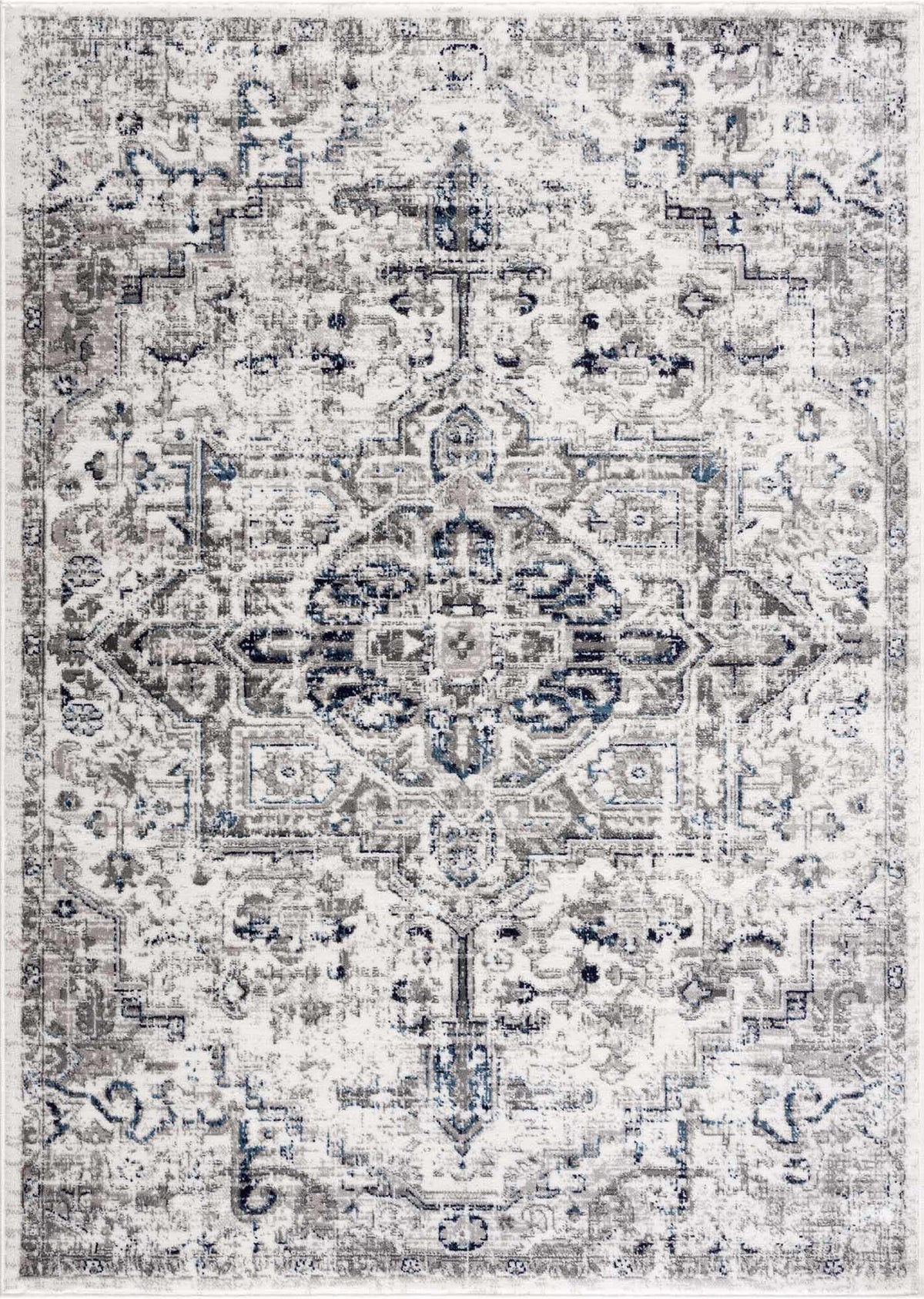 Buenaventura Cream & Navy Area Rug, photo 3 of 17