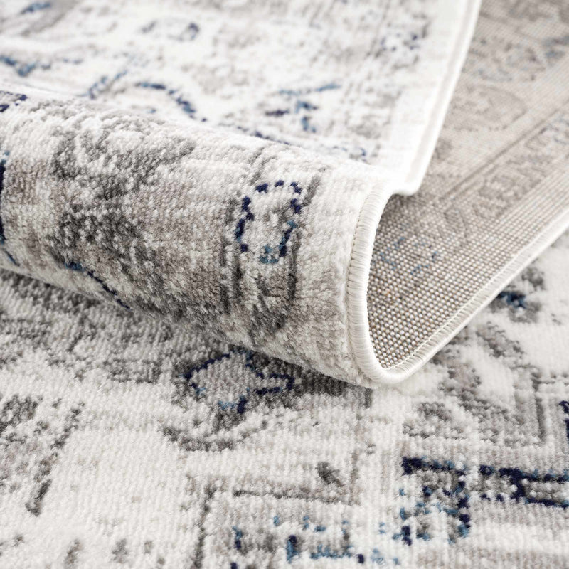 Buenaventura Cream & Navy Area Rug - Clearance by Boutique Rugs