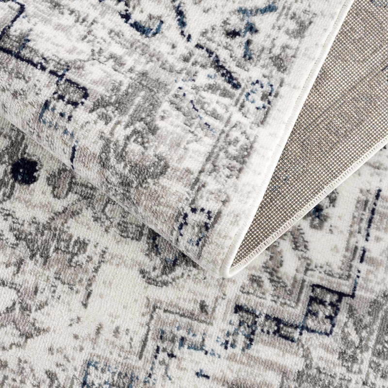 Buenaventura Cream & Navy Area Rug - Clearance by Boutique Rugs