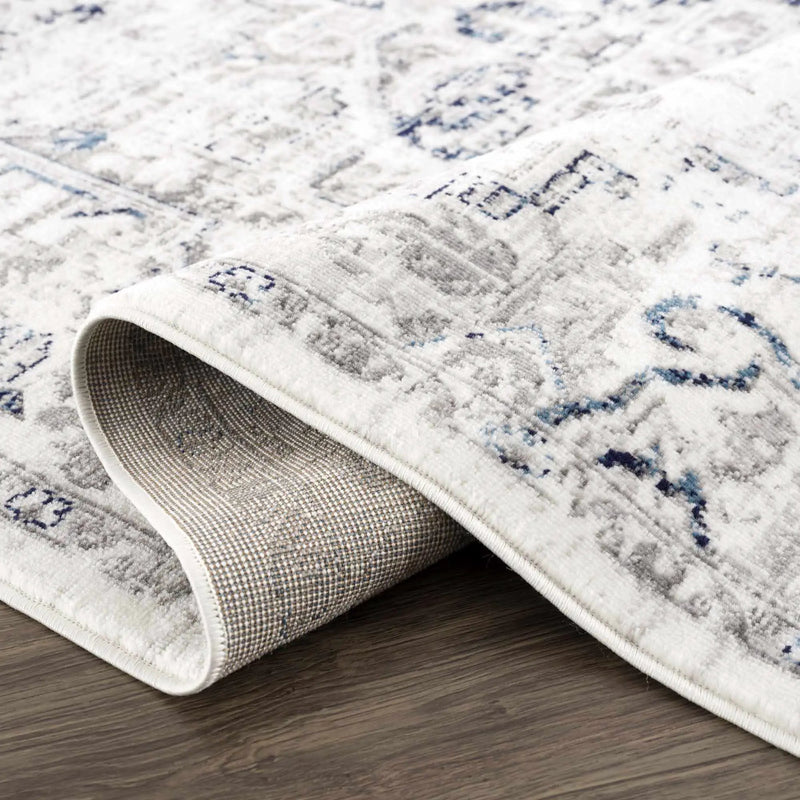 Buenaventura Cream & Navy Area Rug - Clearance by Boutique Rugs